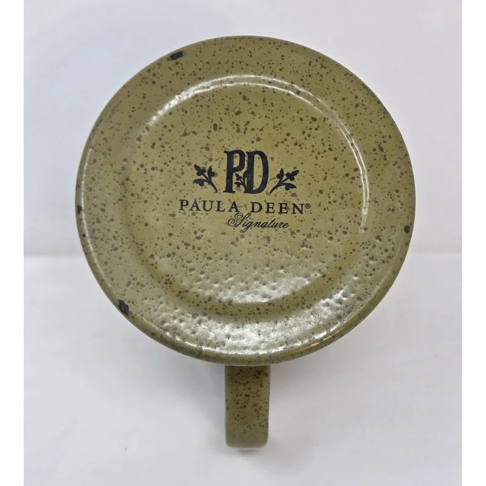 Paula Deen Signature Sage Green Speckled Enamelware Coffee Pot Percolator